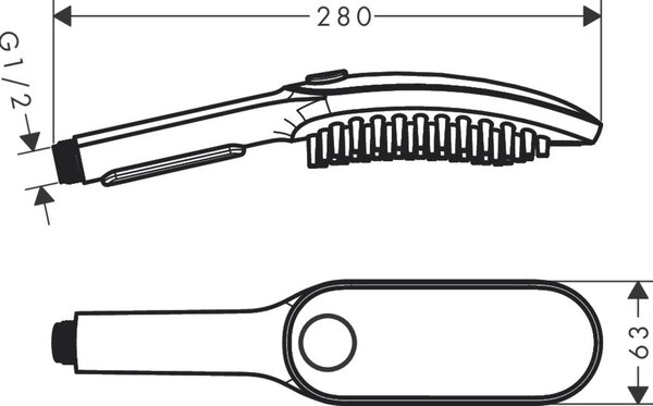 Hansgrohe DogShower - Ručná sprcha pre psa, biela matná 26640700
