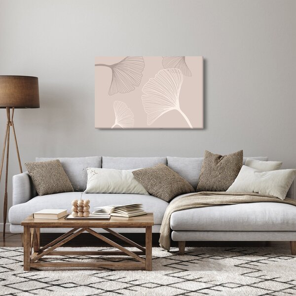 Obraz - Béžové listy N⁰6 (90x60 cm)