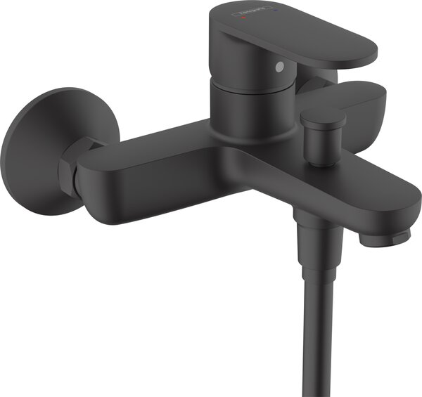 Hansgrohe Vernis Blend - Páková vaňová batéria nástenná, čierna matná 71440670