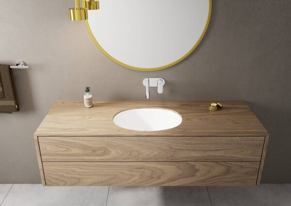 Hansgrohe Vernis Blend - Páková umývadlová batéria pod omietku s ramenom 207 mm, čierna matná 71576670