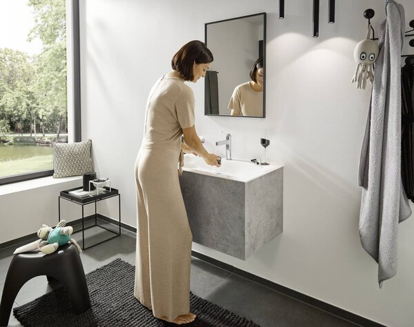 Hansgrohe Finoris - Páková umývadlová batéria 110 s odtokovou súpravou s tiahlom, chróm 76020000