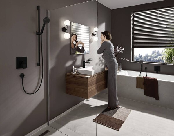 Hansgrohe Vivenis - Páková vaňová batéria pod omietku, čierna matná 75415670
