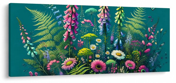 Obraz - Lúčne kvety (120x50 cm)