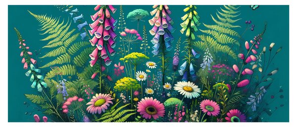 Obraz - Lúčne kvety (120x50 cm)