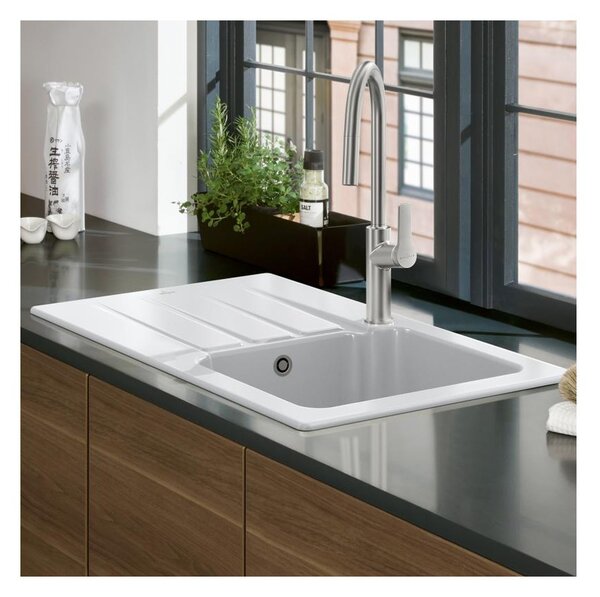 Villeroy & Boch Architectura 50 - Keramický vstavaný drez 860x510mm, alpská biela CeramicPlus 335001R1