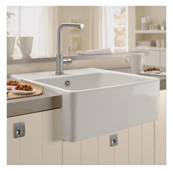 Villeroy & Boch Single-bowl - Keramický drez 595x630x220 mm, alpská biela CeramicPlus 632061R1