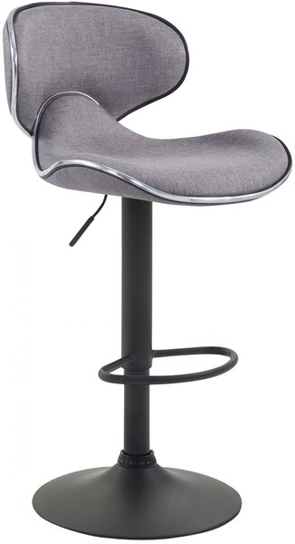 Barová stolička Las Vegas 2 ~ látka, čierna podnož Farba Svetlo sivá