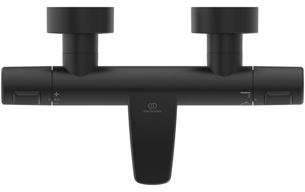 Ideal Standard CeraTherm T25 - Vaňová termostatická batéria nástenná, čierna matná A7544XG