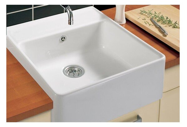Villeroy & Boch Single-bowl - Keramický drez 595x630x220 mm, alpská biela CeramicPlus 632061R1