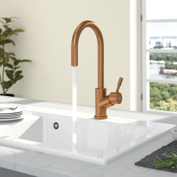 Villeroy & Boch Umbrella Flex - Drezová batéria stojanková s výsuvnou sprchou, bronz 92540004