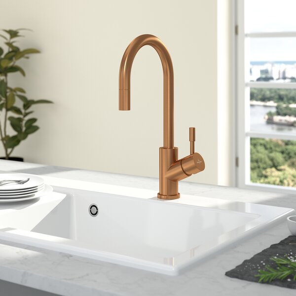 Villeroy & Boch Umbrella Flex - Drezová batéria stojanková s výsuvnou sprchou, bronz 92540004