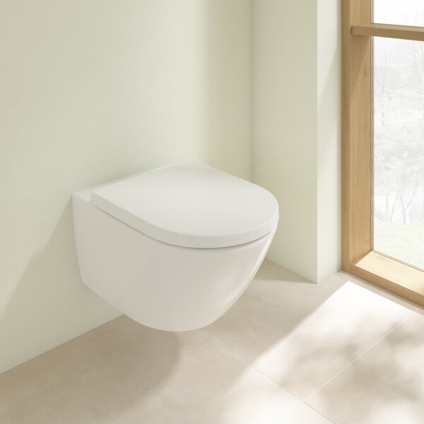 Villeroy & Boch Subway 3.0 - Combi Pack WC závesné TwistFlush + sedátko s poklopom SoftClosing, alpská biela 4670TS01