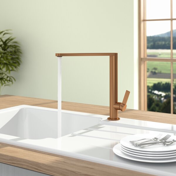 Villeroy & Boch Finera - Drezová batéria stojanková, otočné rameno, bronz 92700004