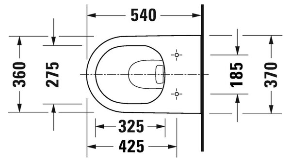 Duravit D-Neo - Závesné WC Rimless®, 540x370 mm, biela 2577090000