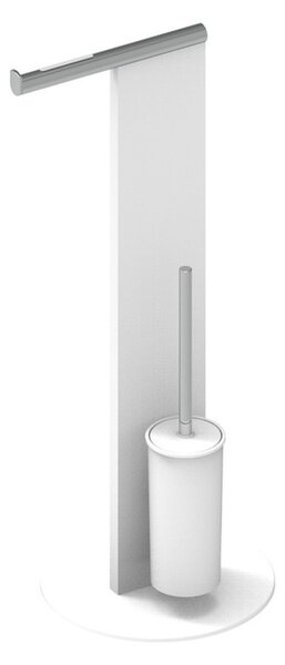 Keuco - Držiak na toaletný papier s WC kefou, biela/chróm 04986510101