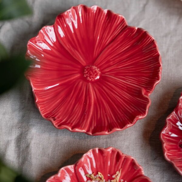 Keramický tanierik Red Flower Ø 13 cm
