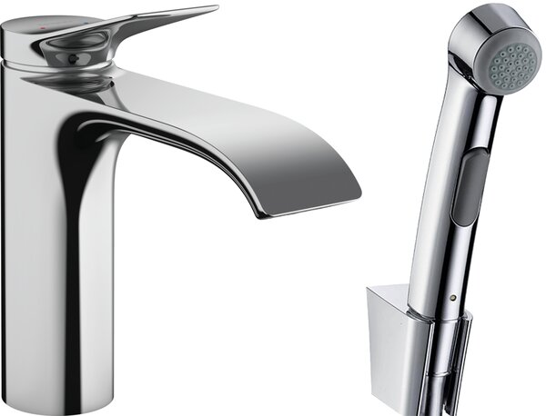 Hansgrohe Vivenis - Páková umývadlová batéria s ručnou sprchou Bidette a sprchovou hadicou 160 cm, chróm 75210000