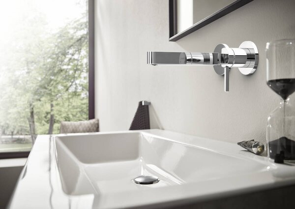 Hansgrohe Finoris - Páková umývadlová batéria pod omietku s ramenom 168 mm, chróm 76051000