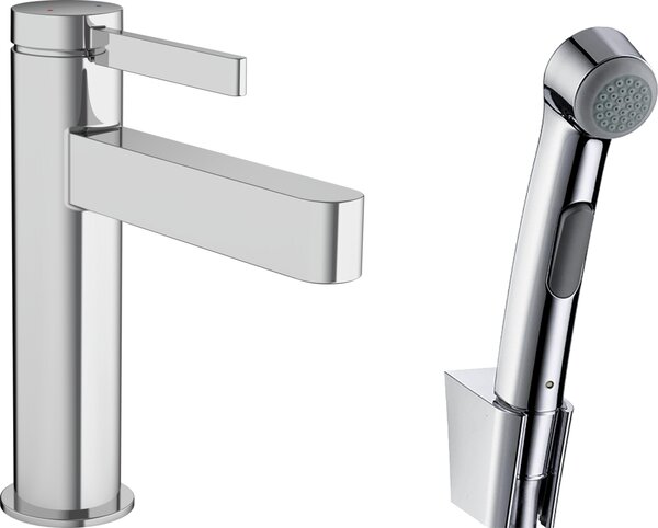 Hansgrohe Finoris - Páková umývadlová batéria 110 s ručnou sprchou Bidette a sprchovou hadicou 160 cm, chróm 76210000
