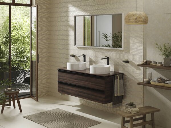 Hansgrohe Vivenis - Páková umývadlová batéria 250 pre umývadlové misy, bez odtokovej súpravy, čierna matná 75042670