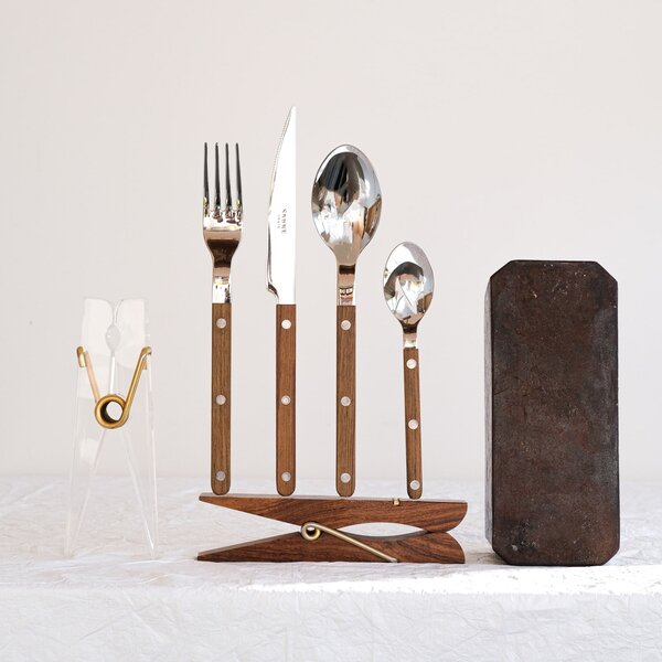 4-dielna sada príborov Bistrot Brillant – Teak