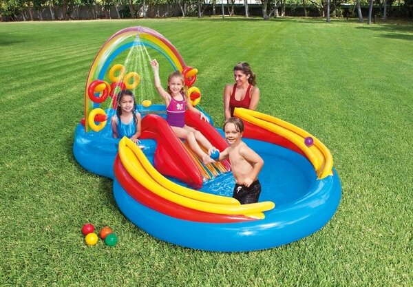 INTEX Nafukovací bazén RAINBOW modrý