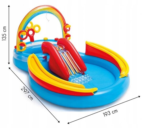 INTEX Nafukovací bazén RAINBOW modrý