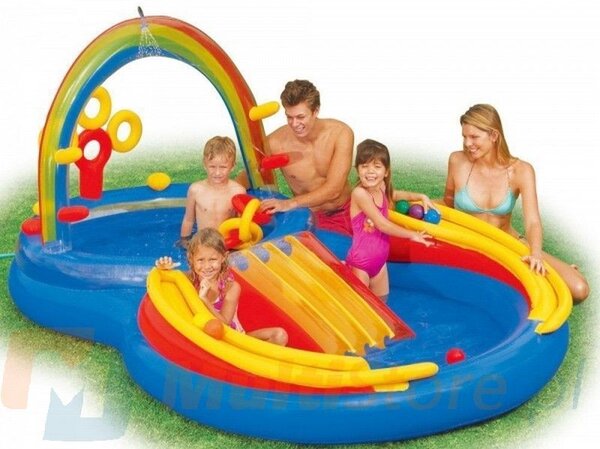 INTEX Nafukovací bazén RAINBOW modrý