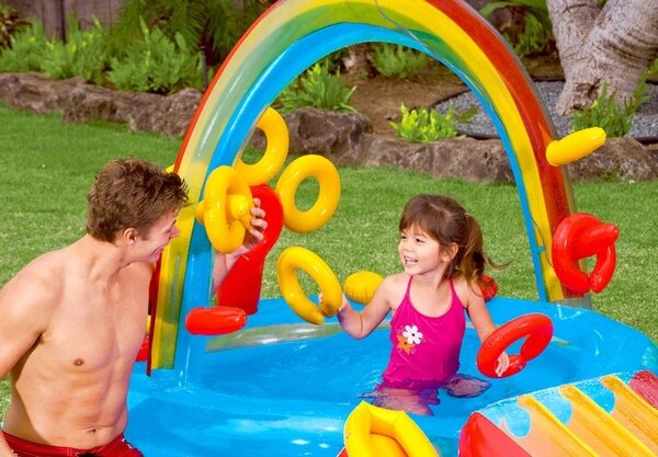INTEX Nafukovací bazén RAINBOW modrý