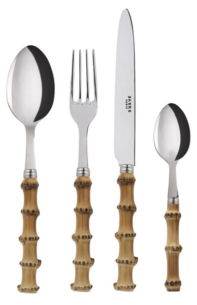 4-dielna sada príborov Bistrot Brillant – Panda / Bamboo Light
