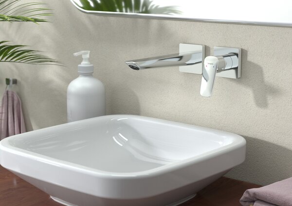 Hansgrohe Logis - Páková umývadlová batéria pod omietku, pre montáž na stenu Fine s výtokom 206 mm, chróm 71256000