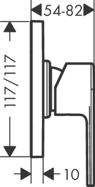 Hansgrohe Vernis Shape - Páková sprchová batéria pod omietku, chróm 71658000