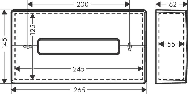 Hansgrohe AddStoris - Zásobník na kozmetické obrúsky, čierna matná 41774670