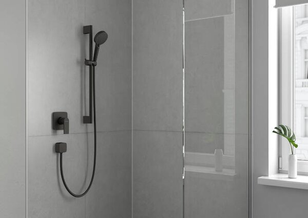 Hansgrohe Vernis Shape - Páková sprchová batéria pod omietku, čierna matná 71658670