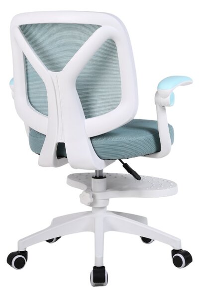 Detská otočná stolička Neoseat JUNI 010 s podnožou — látka, modrá