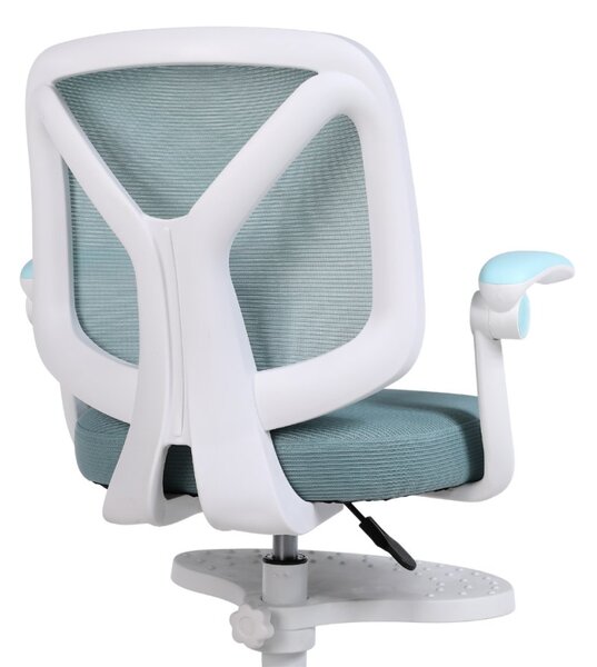 Detská otočná stolička Neoseat JUNI 010 s podnožou — látka, modrá