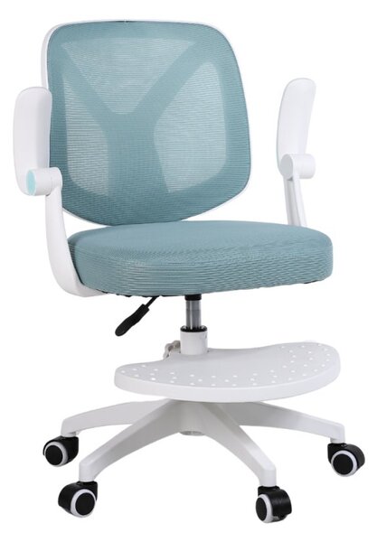 Detská otočná stolička Neoseat JUNI 010 s podnožou — látka, modrá
