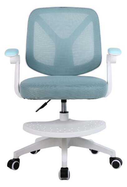 Detská otočná stolička Neoseat JUNI 010 s podnožou — látka, modrá