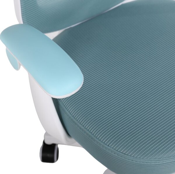 Detská otočná stolička Neoseat JUNI 010 s podnožou — látka, modrá