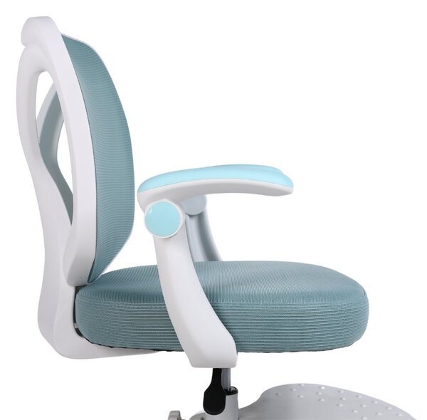 Detská otočná stolička Neoseat JUNI 010 s podnožou — látka, modrá
