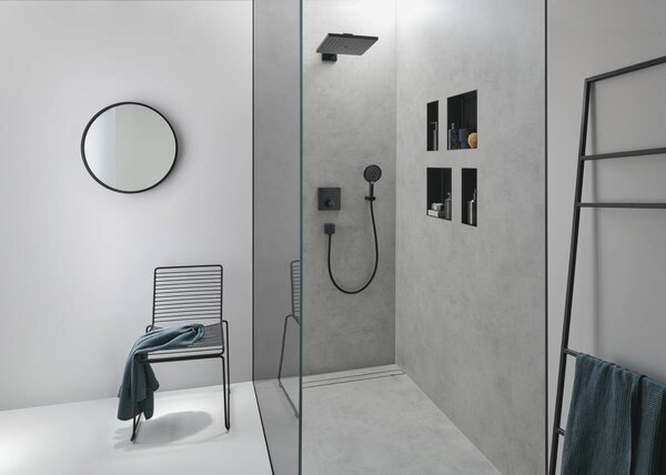 Hansgrohe RainDrain Rock - Vrchná sada sprchového žľabu 1200, skracovateľný, na položenie dlažby, 56034000