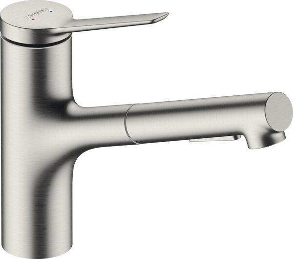 Hansgrohe Zesis M33 - Páková kuchynská batéria 150, vyťahovacia sprška, 2jet, vzhľad nerezu 74800800