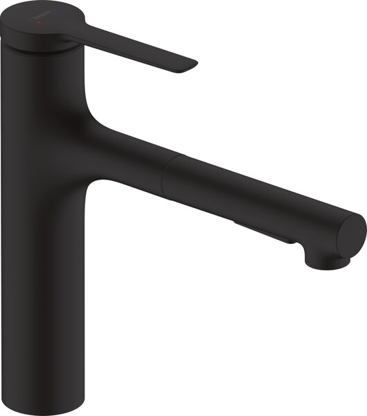 Hansgrohe Zesis M33 - Páková kuchynská batéria 160, vyťahovacia spŕška, 2jet, sBox lite, čierna matná 74804670