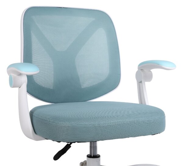 Detská otočná stolička Neoseat JUNI 010 s podnožou — látka, modrá