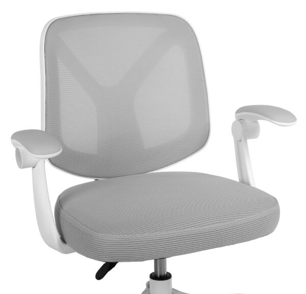 Detská otočná stolička Neoseat JUNI 010 s podnožou — látka, sivá