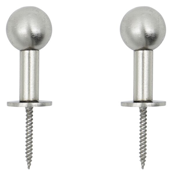 Kovový vešiak Ball Silver Finish Small – set 2 ks