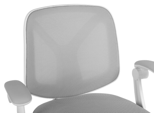 Detská otočná stolička Neoseat JUNI 010 s podnožou — látka, sivá