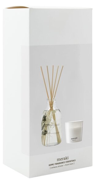 Darčeková sada Verbena Drizzle / Fresh Linen – difúzor vône + sviečka