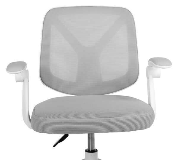 Detská otočná stolička Neoseat JUNI 010 s podnožou — látka, sivá
