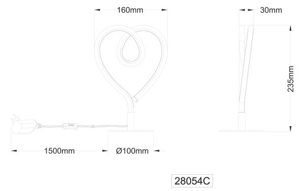 GLOBO 28054C AMORE dekoračné osvetlenie LED 6W 450/250lm 3000K chrómová